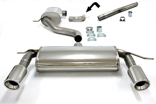 Jetex 40DH591R Exhaust Half System 76.5 + 63.5mm Round 100mm L+R Golf MK5
