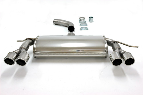 Jetex 40DB5DR Exhaust Back Box 76.5 + 63.5mm Twin Round 80mm Quad Golf MK6