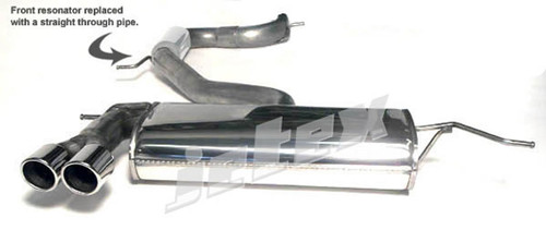 Jetex 40-H7DTR Exhaust Half System (non-resonated with racepipe) 76.5mm Twin Round 80mm Scirocco MK3