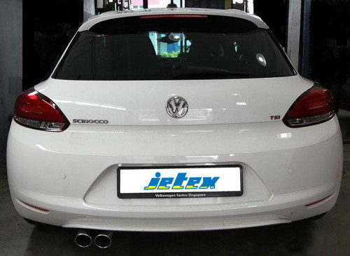 Jetex 40-H7DTR Exhaust Half System (non-resonated with racepipe) 76.5mm Twin Round 80mm Scirocco MK3 – alternate view 3