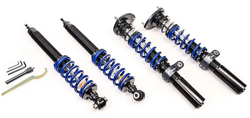 Racingline VWR340000-G7 Track Suspension Kit, 2 Way Adjustable & Rear Coilover Inc Top Mount