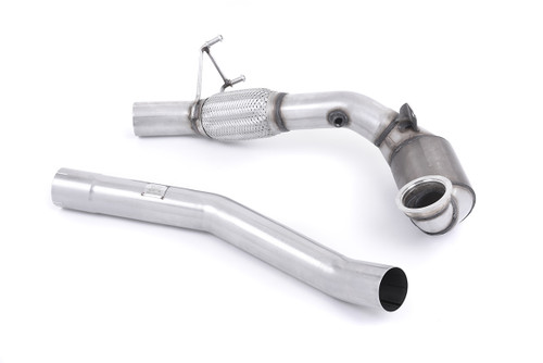 Milltek Exhausts - Large Bore Downpipe and Hi-Flow Sports Cat SSXAU495 For Audi S1