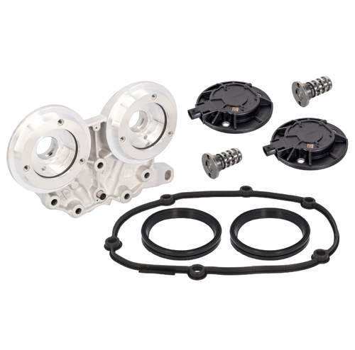 Bracket for camshaft, with valves and gaskets