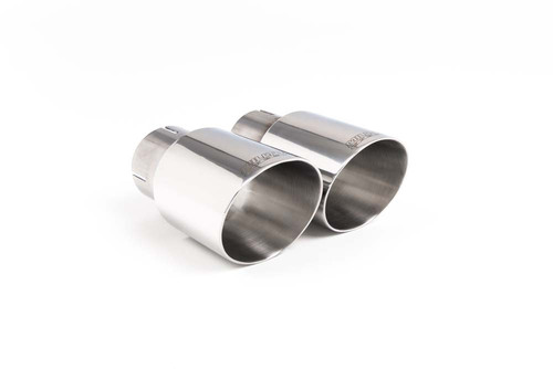 Polished Jet (round) 90 Exhaust Tip, RH Twin Tip - MSSUB149