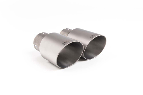 Brushed Titanium GT (round) 90 Exhaust Tip, Standard - MSTIP193
