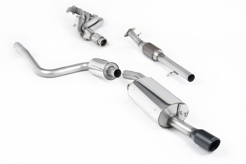 Ford Fiesta MK6 ST 150 - Full Resonated (Quieter) Exhaust System with Hi-Flow Sports Catalyst & Ceramic Coated Satin Black