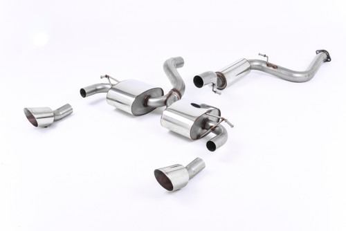 Ford Focus MK2 RS - Resonated (Quieter) Cat-Back Exhaust System with Dual DTM Trims