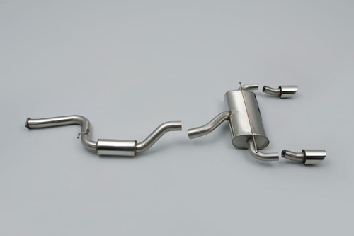 Ford Focus MK2 RS - Resonated (Quieter) Cat-Back Exhaust System with Dual DTM Trims