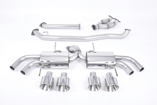 Nissan GT-R R35 - Non-Resonated Primary Cat-Back Exhaust System with Quad Polished Trims