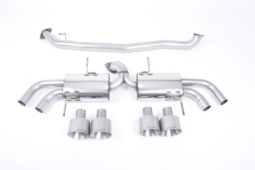 Nissan GT-R R35 - Secondary Cat-Back Exhaust System with Quad Brushed Titanium Trims