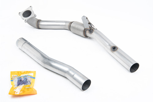 Stainless Steel Cast Large Bore Downpipe with Catalyst Delete (For Milltek 3" Cat-Back) (Seat/VW)