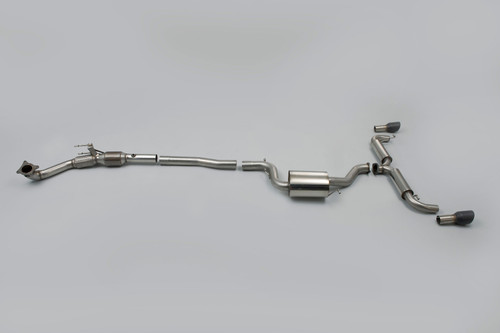 VW Golf GTi Mk6 - Non-Resonated (Louder) Turbo-Back Exhaust System with Hi-Flow Sports Catalyst & Matt-Black Trims
