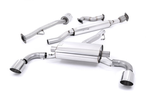 Toyota GT86/Subaru BRZ - Resonated (Quieter) Primary Cat-Back Exhaust System with Polished GT-115 Trims