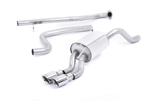 Ford Fiesta MK7/7.5 Ecoboost 1.0T - Non-Resonated (Louder) Cat-Back Exhaust System with Polished Tips
