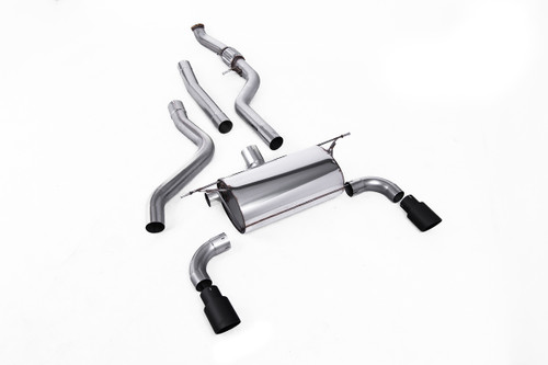 Cat-Back Exhaust System with Road Rear Silencer & Ceramic Black Tips