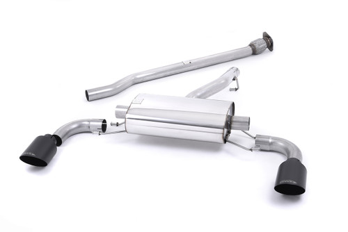 Toyota GT86/Subaru BRZ - Non-Resonated (Louder) Secondary Cat-Back Exhaust System with Ceramic Black Trims