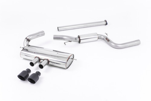 Ford Focus MK3 ST 5 door Hatchback - Part Resonated Cat-Back Exhaust System with Black Velvet Tips