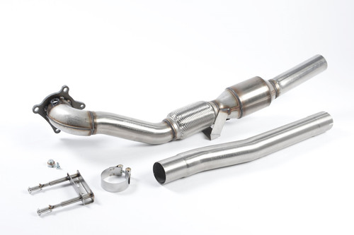 Stainless Steel Cast Downpipe with Race Cat (For Milltek 3" Cat-Back) (Cupra R/Golf GTI)