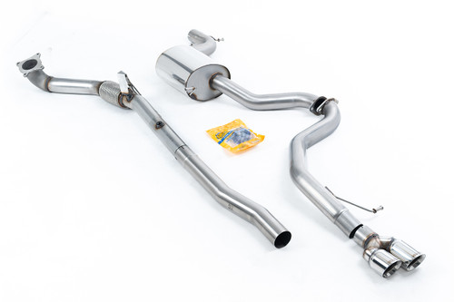 VW Jetta MK6 GLI 2.0T TSI - Resonated Turbo-Back Exhaust System with Catalyst Delete