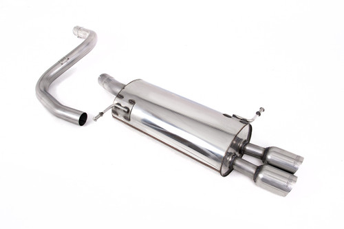 Ford Fiesta MK7 Duratec & Zetec-S - Front Pipe-Back System with Twin 80mm GT80 Trims (For Milltek Cat/Cat-Delete)