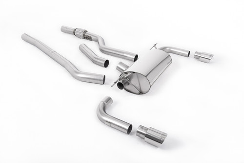 BMW 4 Series F32 428i Auto - Non-Resonated (Louder) Cat-Back Exhaust System Polished Trims (For 435i M Sport Valance)