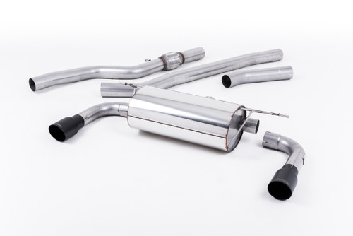 BMW 4 Series F32 428i Auto - Non-Resonated (Louder) Cat-Back Exhaust System with Cerakote Black Trims (For 435i M Sport