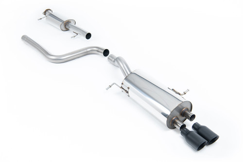 Ford Fiesta MK7/7.5 ST 1.6 - Resonated (Quieter) Cat-Back Exhaust System with Cerakote Black Tips