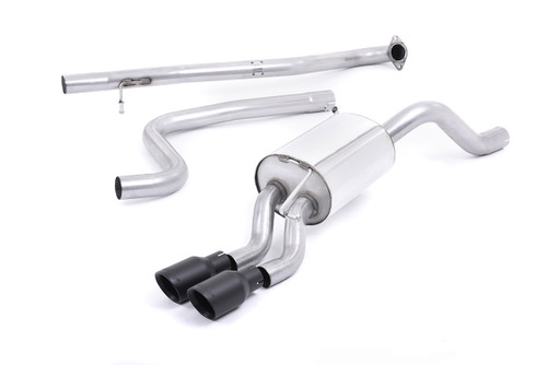 Ford Fiesta MK7/7.5 Ecoboost 1.0T - Non-Resonated (Louder) Cat-Back Exhaust System with Cerakote Black Tips