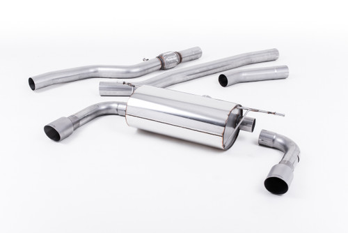BMW 4 Series F32 428i Auto - Non-Resonated (Quieter) Cat-Back Exhaust System with Titanium Trims (For 435i M Sport Valance)