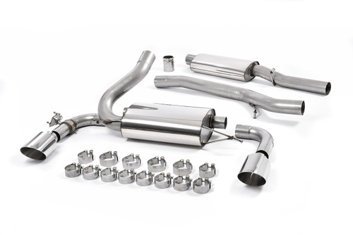 Ford Focus MK3 RS - Resonated (Quieter) Cat-Back Exhaust System with Polished GT-115 Trims