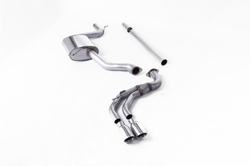 Seat Leon FR 1.8 TSI & VW Golf MK7.5 1.5TSI - Non-Resonated (Louder) Cat-Back Exhaust System with Polished GT-80 Trims (GTD