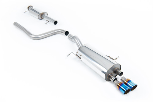 Ford Fiesta MK7/7.5 ST 1.6 - Resonated (Quieter) Cat-Back Exhaust System with Burnt Titanium Tips