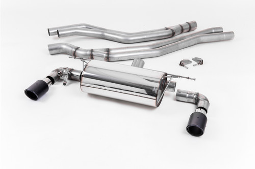 Non-Resonated (Louder) Race Cat-Back Exhaust System with Carbon Jet 90 Trims