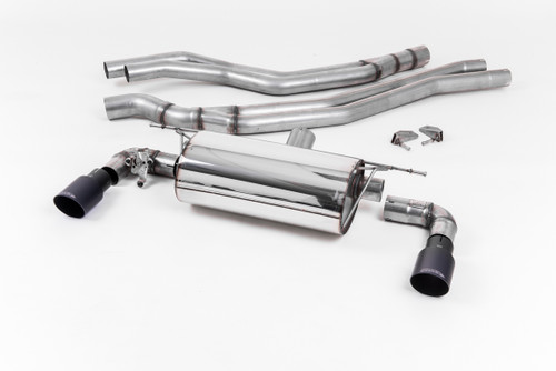 Non-Resonated (Louder) Race Cat-Back Exhaust System with Cerakote Black GT-90 Trims