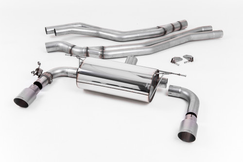 Non-Resonated (Louder) Race Cat-Back Exhaust System with Titanium GT-90 Trims