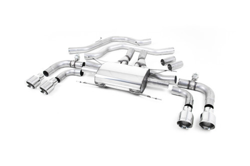 Alfa Romeo Giulia 2.9 V6 Quadrifoglio - Front Pipe-Back System with GT-100 Polished Trims - Valved