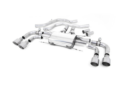 Alfa Romeo Giulia 2.9 V6 Quadrifoglio - Front Pipe-Back System with GT-100 Titanium Trims - Valved