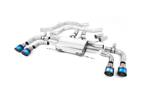 Alfa Romeo Giulia 2.9 V6 Quadrifoglio - Front Pipe-Back System with GT-100 Burnt Titanium Trims - Valved