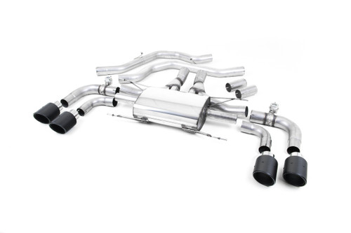 Alfa Romeo Giulia 2.9 V6 Quadrifoglio - Front Pipe-Back System with Jet-100 Carbon Trims - Valved