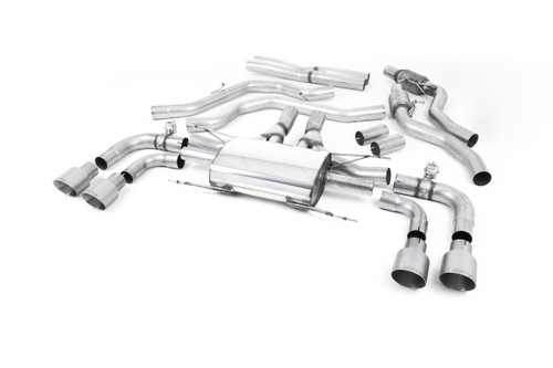 Alfa Romeo Giulia 2.9 V6 Quadrifoglio - Cat-Back Exhaust System with GT-100 Titanium Trims - Valved