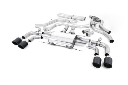 Alfa Romeo Giulia 2.9 V6 Quadrifoglio - Cat-Back Exhaust System with Jet-100 Carbon Trims - Valved