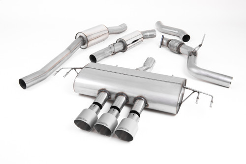 Honda Civic FK8 Type R - Resonated Cat-Back Exhaust System with 3 x Titanium GT-100 Trims