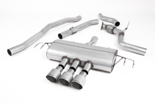 Honda Civic FK8 Type R - Non-Resonated (Louder) Cat-Back Exhaust System with 3 x Titanium GT-100 Trims