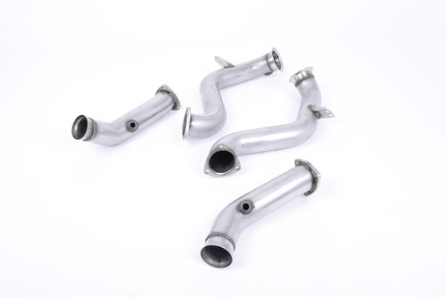 Mercedes C63/C63S W205 & E63S AMG - Large Bore Downpipe Pair with Catalyst Delete (For Milltek or OE Exhaust)