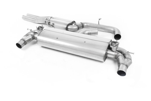 Audi RS3 8V Facelift - Resonated (Quieter) Cat-Back Exhaust System with Cerakote Black Trims