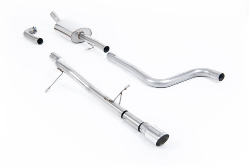 Ford Fiesta MK8 1.0T ST Line (Non GPF Models) - Non-Resonated (Louder) Cat-Back Exhaust System with GT-90 Polished Trim