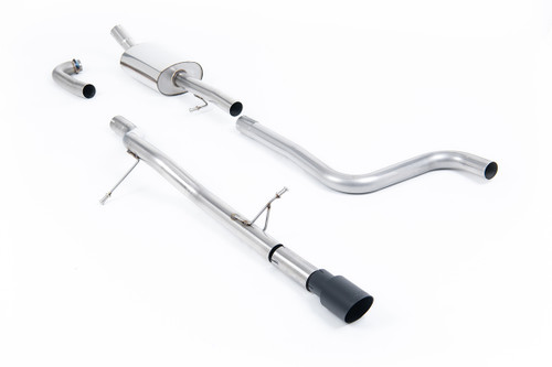 Ford Fiesta MK8 1.0T ST Line (Non GPF Models) - Non-Resonated (Louder) Cat-Back Exhaust System with GT-90 Cerakote Black Trim