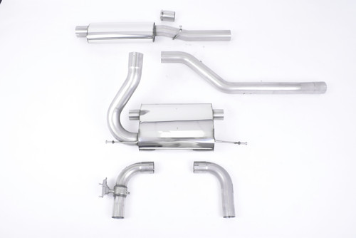 Ford Focus MK3 RS - Resonated (Quieter) Cat-Back Exhaust System with Carbon Jet-115 Trims