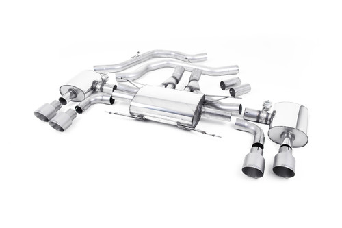 Alfa Romeo Giulia 2.9 V6 Quadrifoglio - Front Pipe-Back System with GT-100 Titanium Trims - Valved