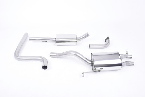 Ford Fiesta MK7/7.5 Ecoboost 1.0T - Resonated (Quieter) Cat-Back Exhaust System with Carbon Fibre Jet-80 Trims